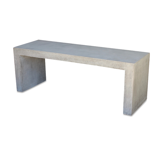 Litestone Rhodes Concrete Outdoor Bench, Outdoor Concrete Bench Seat
